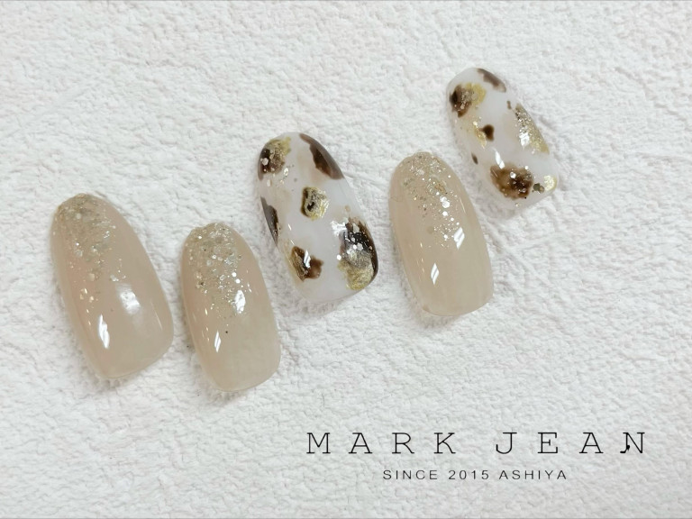 冬 アニマル ニュアンス ネイル