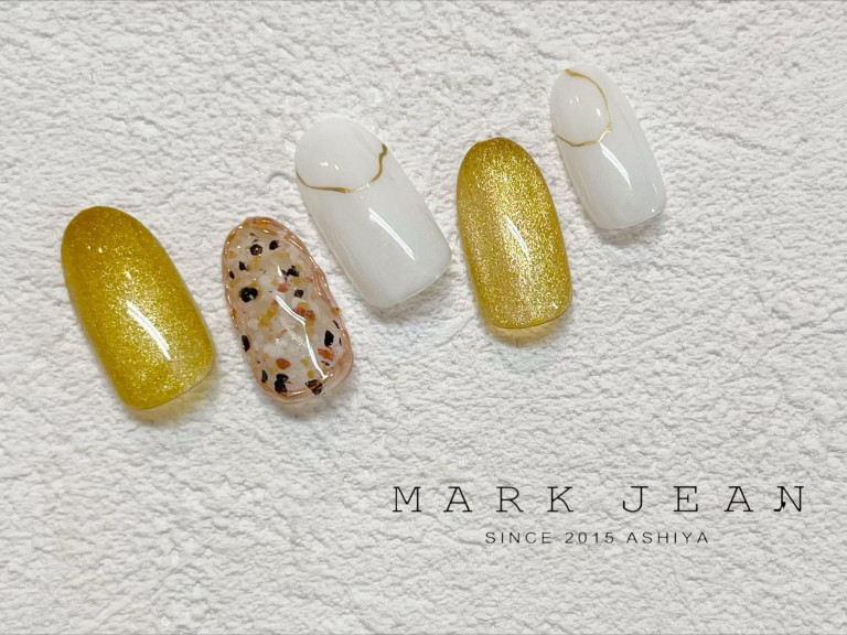 春　マグネット マイカジェル ネイル