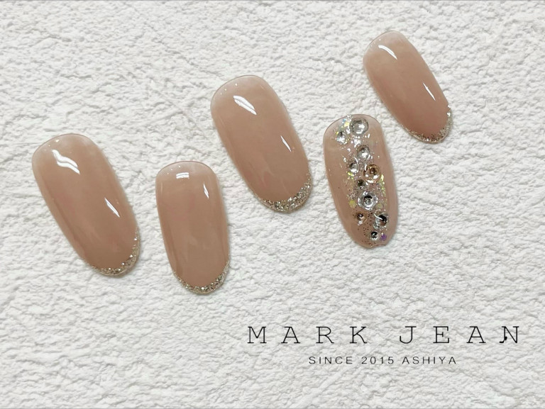 春　キラキラ　シンプル　ネイル